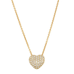 18ct Yellow Gold Diamond Corazon Pendant - Necklace - Walker & Hall