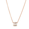 18ct Rose Gold Diamond Quattro Pendant - Necklace - Walker & Hall