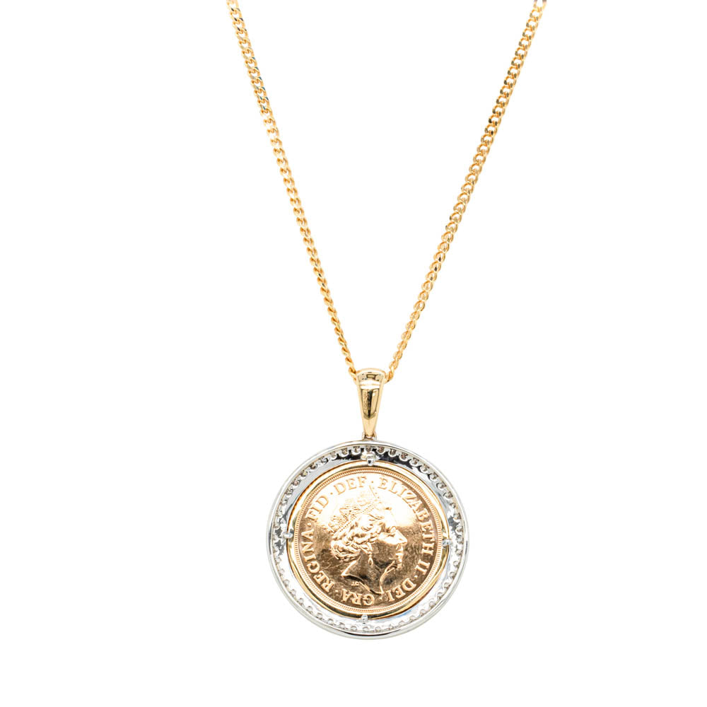 A 9ct gold pendant mounted sovereign, Edward VII, 1905, … | Drouot.com