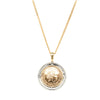 14ct Yellow Gold .39ct Diamond Half Sovereign Pendant - Necklace - Walker & Hall