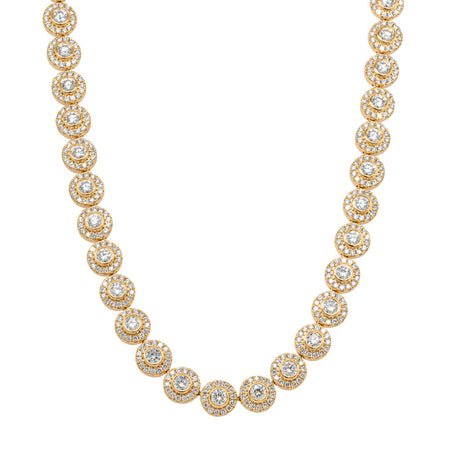 18ct Yellow Gold 11.77ct Diamond Isla Necklace-Necklace-Walker & Hall