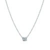 18ct White Gold .40ct Radiant Cut Diamond Natalia Pendant - Necklace - Walker & Hall