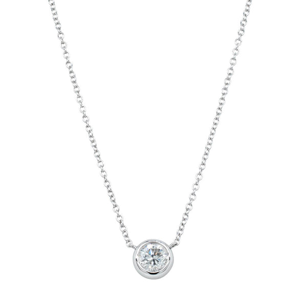 18ct White Gold .50ct Diamond Natalia Pendant - Necklace - Walker & Hall