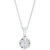 18ct White Gold 1.20ct Diamond Lotus Pendant - Necklace - Walker & Hall
