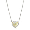 18ct White Gold 3.01ct Yellow Diamond Heart Pendant - Necklace - Walker & Hall