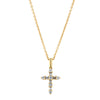 18ct Yellow Gold .22ct Diamond Cross Pendant - Necklace - Walker & Hall