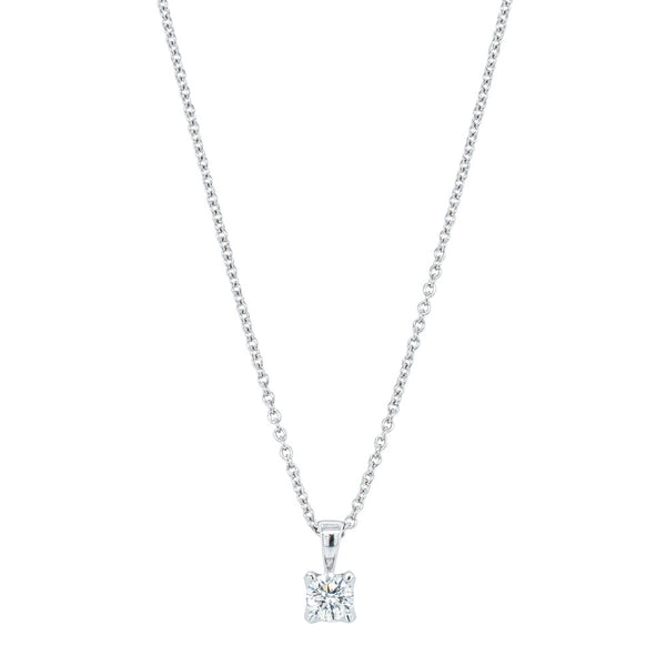 9ct White Gold .33ct Diamond Ava Pendant - Necklace - Walker & Hall