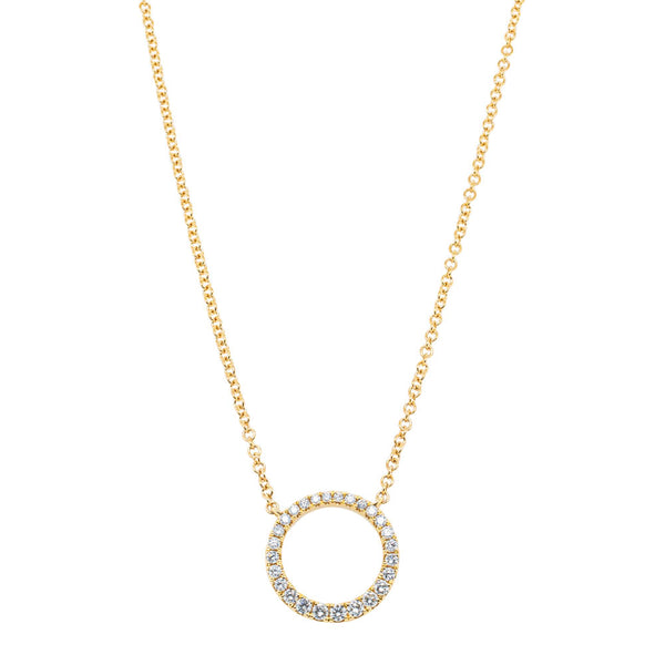18ct Yellow Gold Diamond Aelia Pendant - Necklace - Walker & Hall