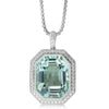18ct White Gold 16.9ct Aquamarine & Diamond Necklace - Walker & Hall
