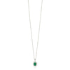 18ct White Gold .87ct Emerald & Diamond Necklace - Walker & Hall