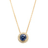 18ct Yellow Gold 1.38ct Sapphire & Diamond Isla Pendant - Necklace - Walker & Hall