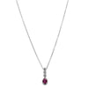 18ct White Gold .29ct Ruby & Diamond Pendant - Necklace - Walker & Hall