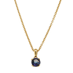 18ct Yellow Gold .59ct Sapphire Blossom Pendant - Necklace - Walker & Hall