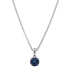 18ct White Gold .66ct Sapphire Blossom Pendant - Necklace - Walker & Hall