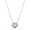18ct White Gold Sapphire & Diamond Corazon Pendant - Necklace - Walker & Hall