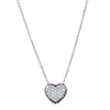18ct White Gold Ruby & Diamond Corazon Pendant - Necklace - Walker & Hall