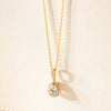 18ct Yellow Gold .70ct Aquamarine & Diamond Mini Sierra Pendant - Necklace - Walker & Hall