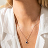 18ct White Gold .81ct Sapphire & Diamond Pendant - Necklace - Walker & Hall