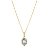 18ct Yellow Gold .98ct Aquamarine & Diamond Mini Sierra Pendant - Necklace - Walker & Hall