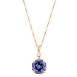 18ct Rose Gold Tanzanite & Diamond Octavia Pendant - Necklace - Walker & Hall