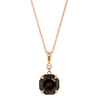 18ct Rose Gold Smoky Quartz & Diamond Octavia Pendant - Necklace - Walker & Hall