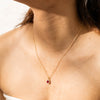 18ct Yellow Gold .49ct Ruby & Diamond Necklace - Necklace - Walker & Hall