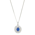 Deja Vu Platinum 1.12ct Sapphire & Diamond Pendant - Necklace - Walker & Hall