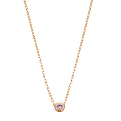 Deja Vu 18ct Rose Gold .24ct Pink Sapphire Cartier Pendant - Necklace - Walker & Hall