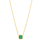 18ct Yellow Gold .82ct Emerald Natalia Pendant - Necklace - Walker & Hall
