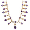 Vintage 9ct-11ct Rose Gold Amethyst & Pearl Set Fringe Necklace - Necklace - Walker & Hall