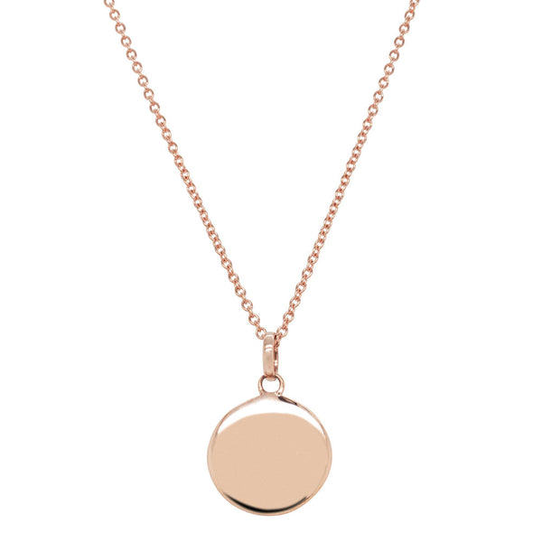 9ct Rose Gold Pebble Pendant - Necklace - Walker & Hall