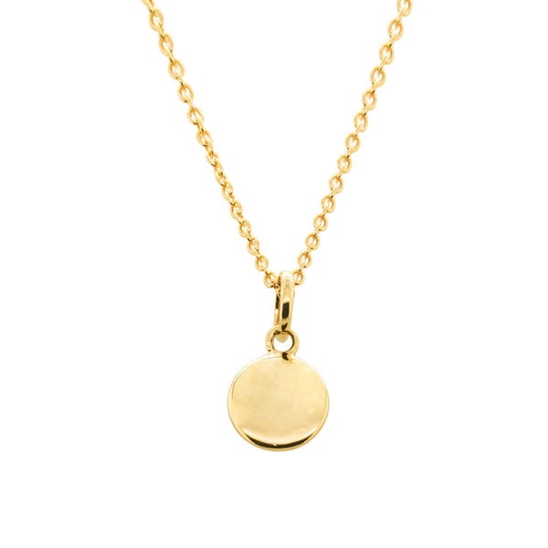 9ct Yellow Gold Mini Pebble Pendant - Necklace - Walker & Hall