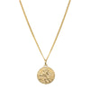 9ct Yellow Gold Saint Christopher Pendant with Curb Chain - Necklace - Walker & Hall