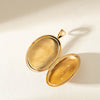 Vintage 17ct Yellow Gold Oval Locket - Necklace - Walker & Hall