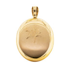 Vintage 17ct Yellow Gold Oval Locket - Necklace - Walker & Hall