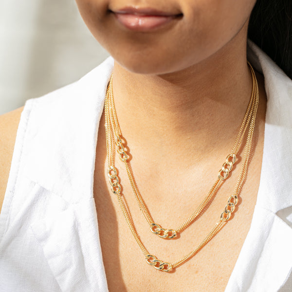 Interlink necklace gold Clearance