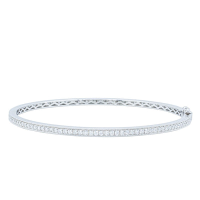 18ct White Gold Diamond Bangle Walker Hall
