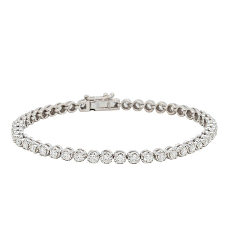 Platinum & 18ct White Gold 2.45ct Diamond Ava Tennis Bracelet-Bracelet-Walker & Hall