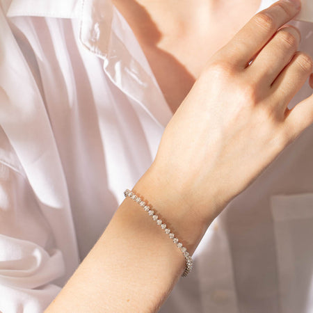 Platinum & 18ct White Gold 2.45ct Diamond Ava Tennis Bracelet-Bracelet-Walker & Hall