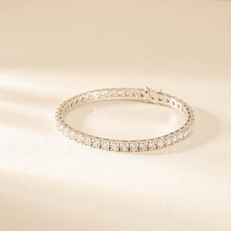 18ct White Gold 8.00ct Diamond Jubilee Bracelet-Bracelet-Walker & Hall