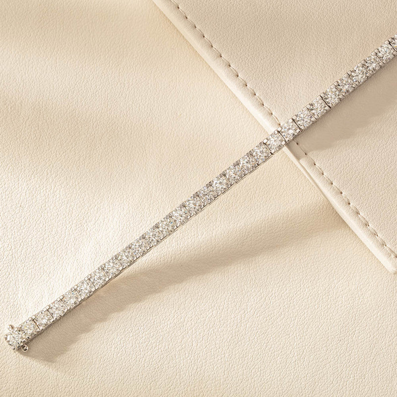 18ct White Gold 8.00ct Diamond Jubilee Bracelet-Bracelet-Walker & Hall