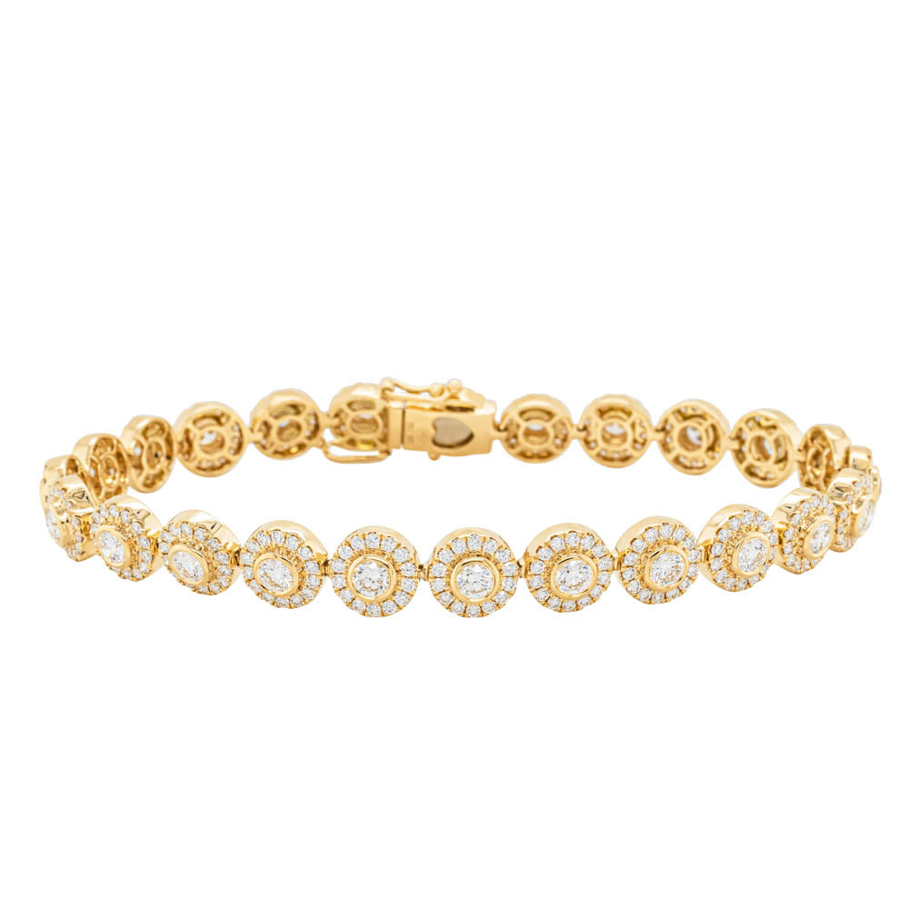 18ct Yellow Gold 4.57ct Diamond Isla Bracelet - W&H
