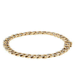 Deja Vu 9ct Yellow Gold .30ct Diamond Curb Link Bracelet - Bracelet - Walker & Hall