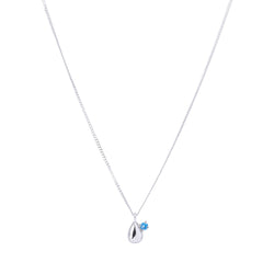 Boh Runga The Duette Pendant - Sterling Silver & Blue Topaz - Necklace - Walker & Hall