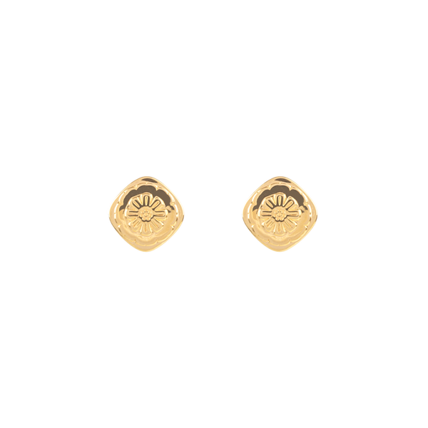Boh Runga Marigold Stud Earrings - Gold Plated - Walker & Hall