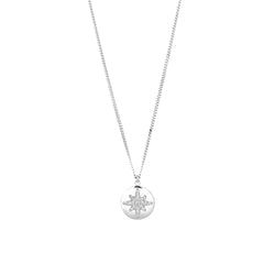Boh Runga Starburst Button Pendant - Sterling Silver & Cubic Zirconia - Necklace - Walker & Hall
