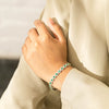 18ct White Gold 2.66ct Emerald & Diamond Eclipse Bracelet - Bracelet - Walker & Hall