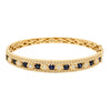18ct Yellow Gold Sapphire & Diamond Cecelia Bangle-Bracelet-Walker & Hall