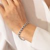 18ct White Gold 3.62ct Sapphire & Diamond Eclipse Bracelet - Bracelet - Walker & Hall