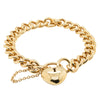 9ct Yellow Gold Curb Link Bracelet With Padlock - Bracelet - Walker & Hall